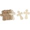 Unfinished Wood Cutout - 50 Pack Antique Cross Shaped Wood Pieces for Wooden Craft DIY Projects, Easter Gift, Sunday School, Church, Home Decoration (2.7 x 4.2 x 0.15 inch)